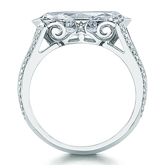 Marquise diamond ring east west setting