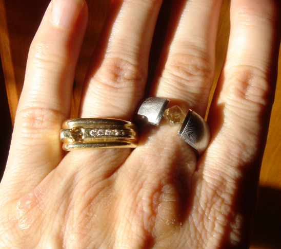 When we married in 1976 men simply did not wear diamond wedding rings