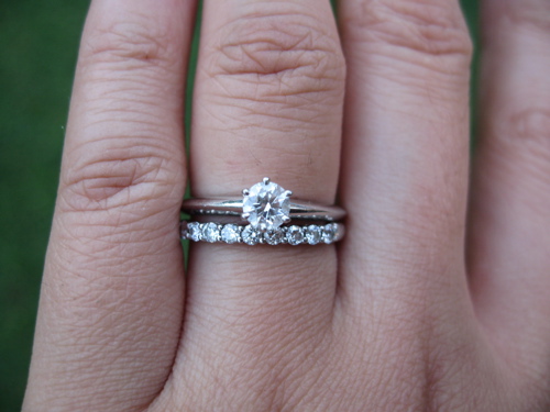 ring is the classic Tiffany setting