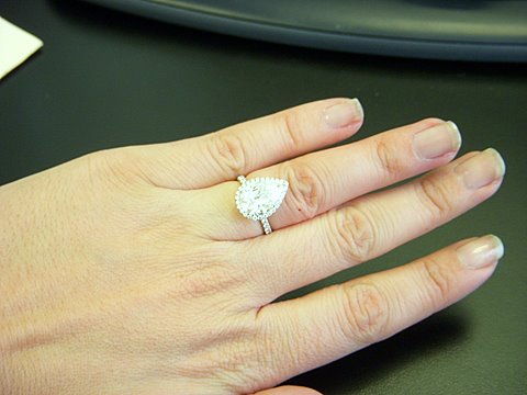 Engagement rings on small fingers