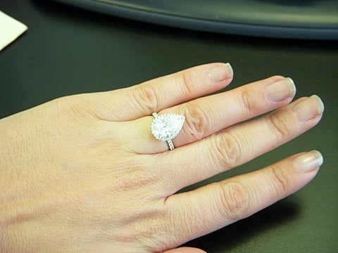 Engagement rings on small fingers