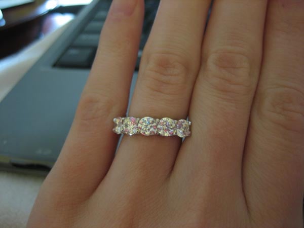5 stone diamond wedding rings