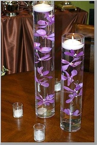 flowers in water centerpieces for weddings