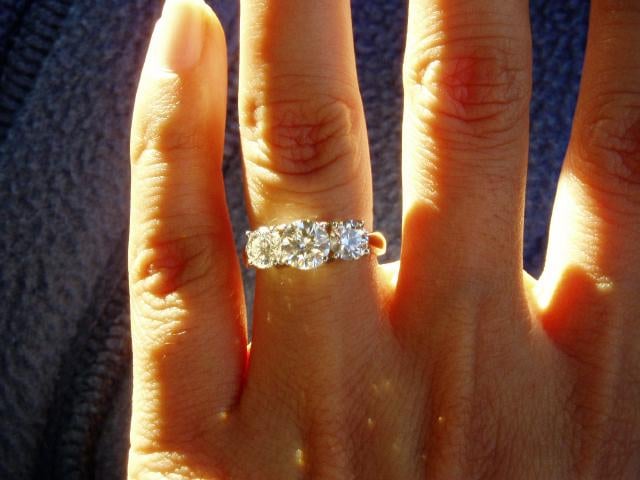 Your cool engagement ring: 3 stone engagement rings costco
