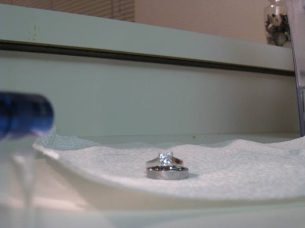  a pic of your ring and wedding band side by side 0 if you have time