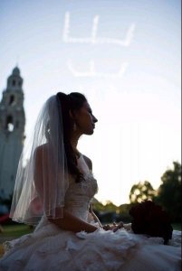 wedding miracles bride on bench.jpg