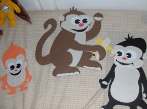 construction paper monkeys before the wall.jpg