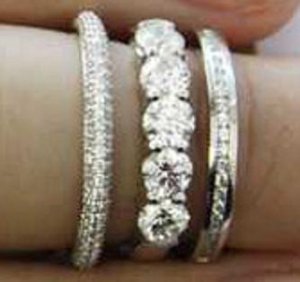 5 stone ring with Honey and 3 row pave.jpg