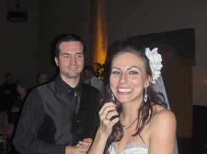 miracles dd so happy bride with dh.JPG