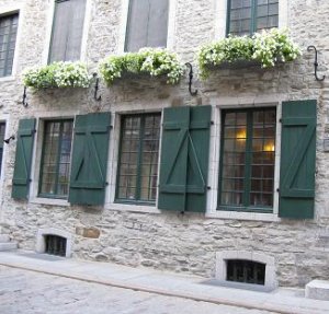 pretty stone building and flowers.JPG