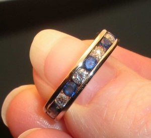 Scratched sapphire ring on sale