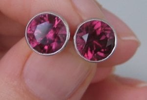 bezel garnet earrings.JPG