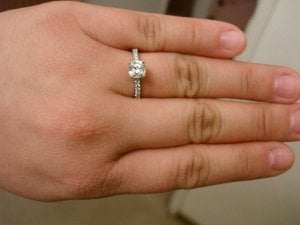 tiffany engagement ring try on