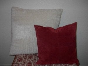 Chenille and Suede Accent Pillows.JPG