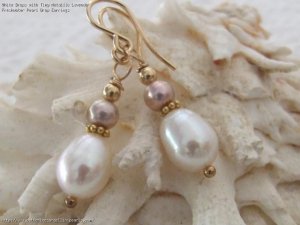744 White Drops with Tiny Metallic Lavender Freshwater Pearl Drop Earrings.jpg