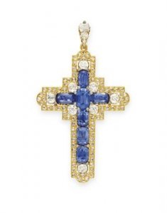Sapphire & diamond cross, cushion-cut, c.1880.jpg