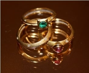 Moms emerald and amethyst stack rings 2.jpg