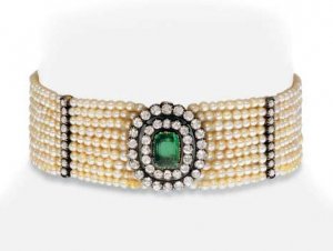 emerald choker, old mine cut diamonds.jpg