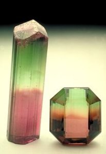 bi-color crystal and 34.6ct. parti-colored gemstone of tourmaline from Minas Gerais, Brazil.jpg