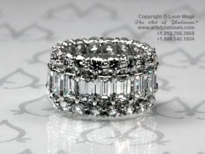 12 ct round & emerald band Leon Mege.jpg