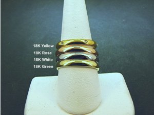 18k green gold ring discount