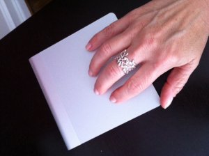 Tiffany olive leaf clearance band ring