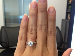 solitaire diamond on 5 5 ring size pricescope forum carat size