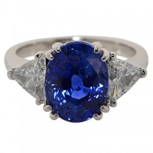 Blue Ribbon Ring 6.10ct Untreated Sapphire Three Stone | PriceScope Forum
