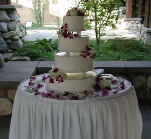 white cake w purple orchids for constrast look.jpg