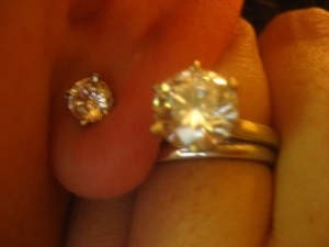 Diamond Earring Carat Size Pricescope Forum Next To My 2 01ct Solitaire For Size