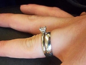 Thick wedding bands with thin erings PriceScope