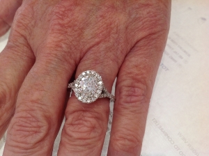 1.5ct Oval Split Shank Halo Engagement Ring PriceScope
