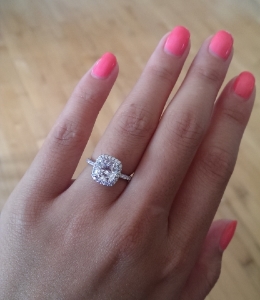 cartier engagement ring cushion cut