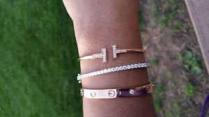 cartier love bracelet and tiffany t bracelet