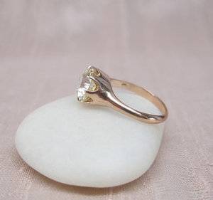 2.82ct Old European Cut Diamond, GIA OP VS, Rose Gold Belcher Setting 3-S.jpg