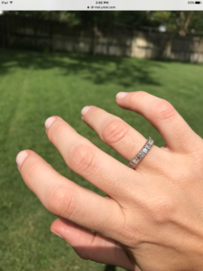 Carre cut eternity discount band