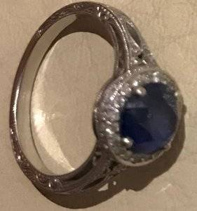 Scratched best sale sapphire ring
