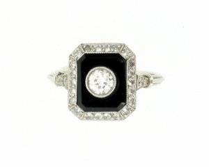 octagArt Deco Onyx & Diamond Plaque Ring _1930.JPG