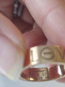 cartier ring markings