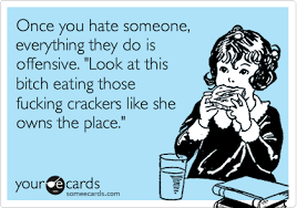 Image result for bitch eating crackers meme