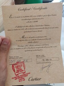 cartier authenticity certificate