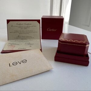 cartier love ring certificate of authenticity