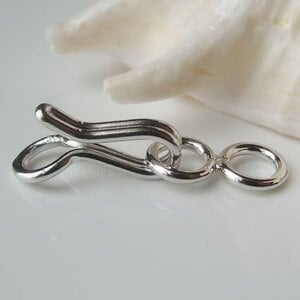 Sterling Silver Tiny Simple Hook & Eye Clasp