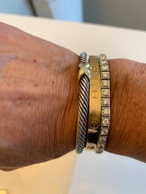 Stacking Cartier LOVE Bracelet with 