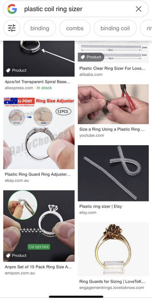  Anpro 15 Pack Ring Size Adjuster - with 3 Sizes Clear