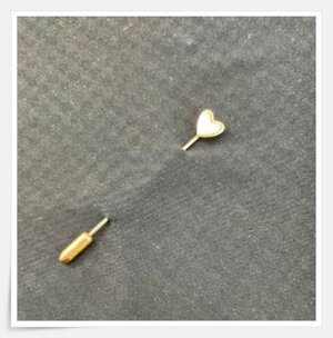 Heart shaped 10k gold stick pin yellow gold .jpg