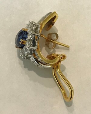 3.60ctw Original Blue Sapphire Earrings Side View.jpg