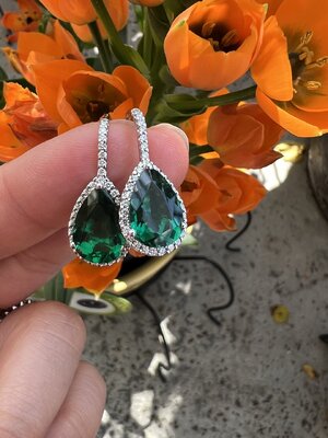 Emerald best sale earrings costco