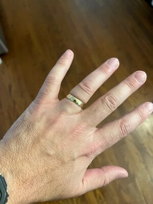 Does this wedding band look too tight PriceScope