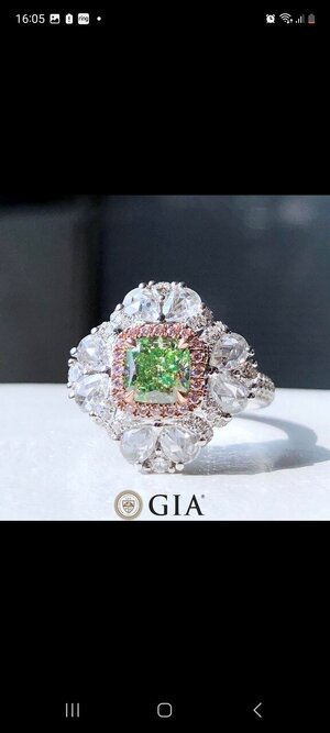 Yellow Diamond - Fancy Light Grayish Greenish Yellow, 1.01